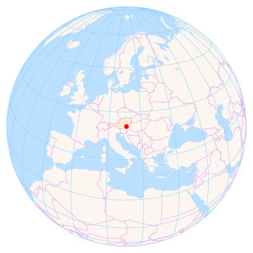 Location Map of Graz Airport (Graz, Steiermark, Austria). IATA-code: GRZ. No labels at all.