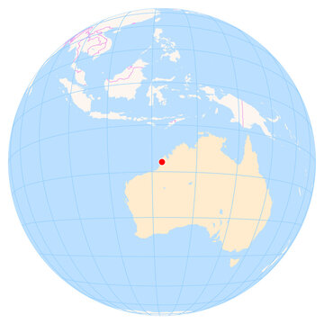 Location Map of Broome Int. Airport (Broome, Western Australia, Australia). IATA-code: BME. No labels at all.