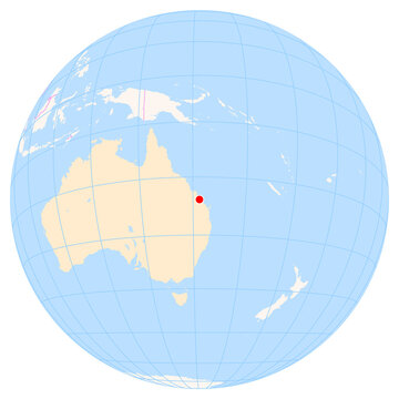 Location Map of Gladstone Airport (Gladstone, Queensland, Australia). IATA-code: GLT. No labels at all.
