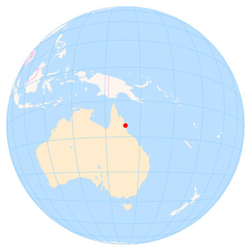 Location Map of Cairns Airport (Cairns, Queensland, Australia). IATA-code: CNS. No labels at all.