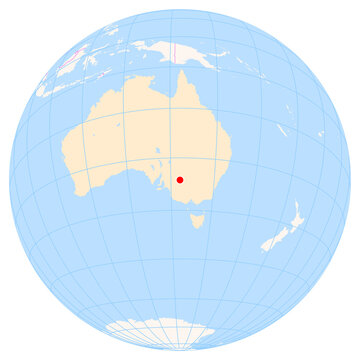 Location Map of Mildura Airport (Mildura, Victoria, Australia). IATA-code: MQL. No labels at all.