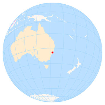 Location Map of Newcastle Airport (Newcastle, New South Wales, Australia). IATA-code: NTL. No labels at all.
