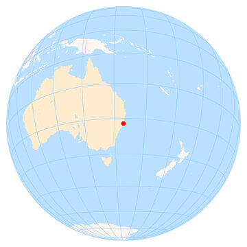 Location Map of Port Macquarie Airport (Port Macquarie, New South Wales, Australia). IATA-code: PQQ. No labels at all.
