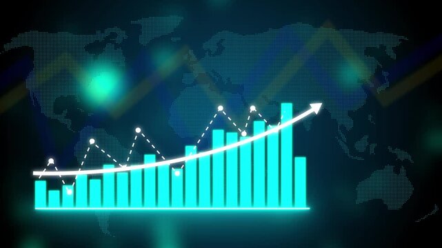 Business Growth and Financial Success Concept with Upward Trend Graph, Rising Arrow, Profit Increase, Revenue Performance Analysis. growing business concept.