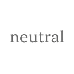 The word "neutral" is displayed in a simple, elegant gray font against a white background.