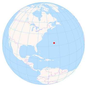 Location Map of L.F. Wade Int. Airport (Bermuda, Saint George's, Bermuda). IATA-code: BDA. No labels at all.