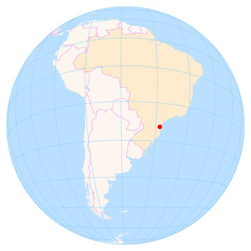 Location Map of Lauro Carneiro De Loyola Airport (Joinville, Santa Catarina, Brazil). IATA-code: JOI. No labels at all.