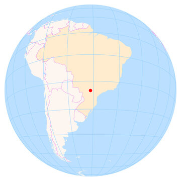 Location Map of Governador Jose Richa Airport (Londrina, Parana, Brazil). IATA-code: LDB. No labels at all.