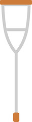 Crutch illustration showing a medical device for injury support or mobility aid