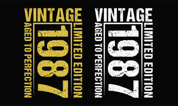vintage 1987 aged to perfection t shirt design