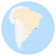 Location Map of Santos Dumont Airport (Rio De Janeiro, Rio De Janeiro, Brazil). IATA-code: SDU. No labels at all.