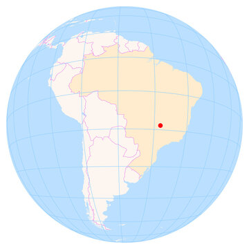 Location Map of Uberlandia Airport (Uberlandia, Minas Gerais, Brazil). IATA-code: UDI. No labels at all.