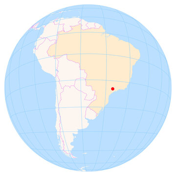 Location Map of Viracopos Int. Airport (Campinas, Sao Paulo, Brazil). IATA-code: VCP. No labels at all.