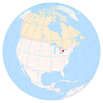 Location Map of John C. Munro Hamilton Int. Airport (Hamilton, Ontario, Canada). IATA-code: YHM. No labels at all.