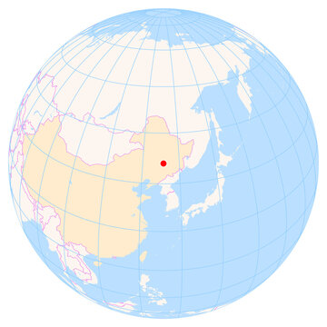 Location Map of Changchun Longjia Int. Airport (Changchun, Jilin, China). IATA-code: CGQ. No labels at all.