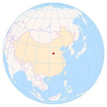 Location Map of Changzhi Airport (Changzhi, Shanxi, China). IATA-code: CIH. No labels at all.