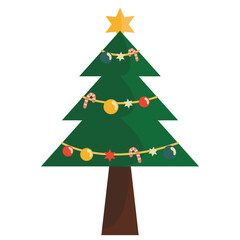Fototapeta premium Simple Christmas Tree Illustration