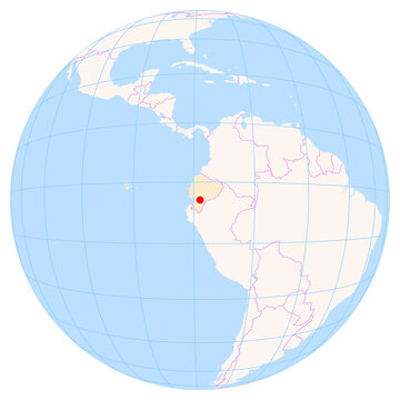 Location Map of Mariscal Lamar Int. Airport (Cuenca, Azuay, Ecuador). IATA-code: CUE. No labels at all.