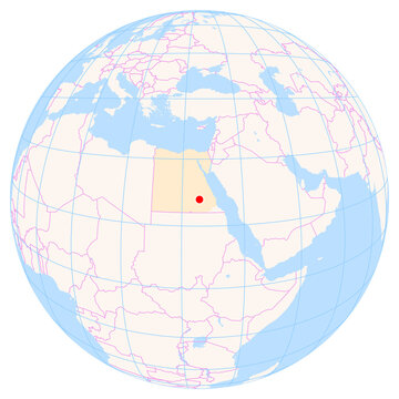 Location Map of Aswan Int. Airport (Aswan, Aswan, Egypt). IATA-code: ASW. No labels at all.