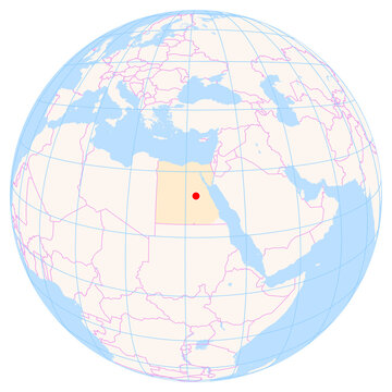 Location Map of Sohag Int. Airport (Sohag, Al Wadi At Jadid, Egypt). IATA-code: HMB. No labels at all.