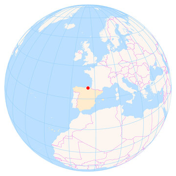 Location Map of Bilbao Airport (Bilbao, Bizkaia, Spain). IATA-code: BIO. No labels at all.