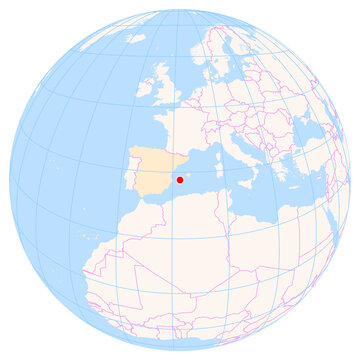 Location Map of Ibiza Airport (Ibiza, Baleares, Spain). IATA-code: IBZ. No labels at all.