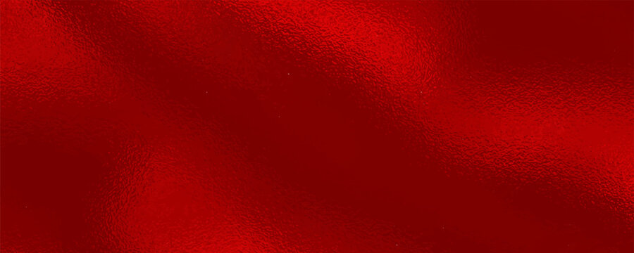 Vector red foil texture background. Abstract gradient bright and shiny light reflection rough texture surface. Vector illustration for background, backdrop, web, wallpaper, print and design artwork.
