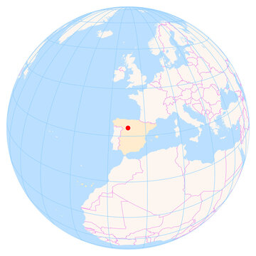 Location Map of Valladolid Airport (Valladolid, Valladolid, Spain). IATA-code: VLL. No labels at all.