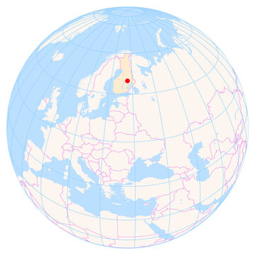 Location Map of Kuopio Airport (Kuopio, Northern Savonia, Finland). IATA-code: KUO. No labels at all.