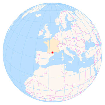 Location Map of Carcassonne Airport (Carcassonne, Aude, France). IATA-code: CCF. No labels at all.