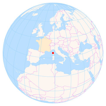 Location Map of Calvi-Sainte-Catherine Airport (Calvi, Haute-Corse, France). IATA-code: CLY. No labels at all.