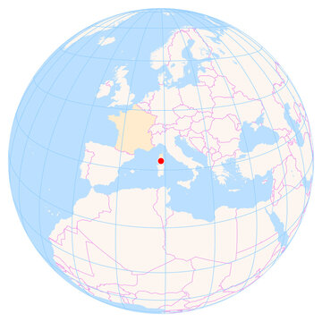 Location Map of Figari&ndash;Sud Corse Airport (Figari, Corse-Du-Sud, France). IATA-code: FSC. No labels at all.