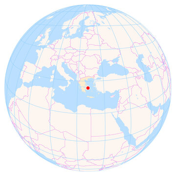 Location Map of Athens Int. Airport (Athens, Attiki, Greece). IATA-code: ATH. No labels at all.