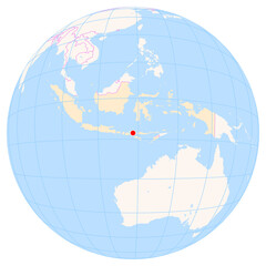 Location Map of Muhammad Salahuddin Airport (Bima, Nusa Tenggara Barat, Indonesia). IATA-code: BMU. No labels at all.