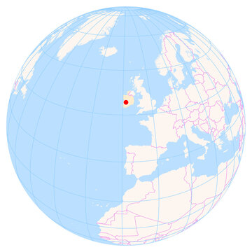Location Map of Shannon Airport (Shannon, Clare, Ireland). IATA-code: SNN. No labels at all.