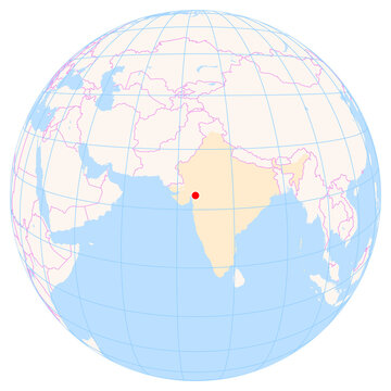 Location Map of Vadodara Airport (Baroda, Gujarat, India). IATA-code: BDQ. No labels at all.
