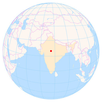 Location Map of Raja Bhoj Airport (Bhopal, Madhya Pradesh, India). IATA-code: BHO. No labels at all.