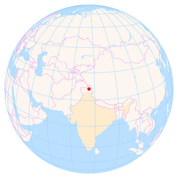 Location Map of Leh Kushok Bakula Rimpochee Airport (Leh, Ladakh, India). IATA-code: IXL. No labels at all.