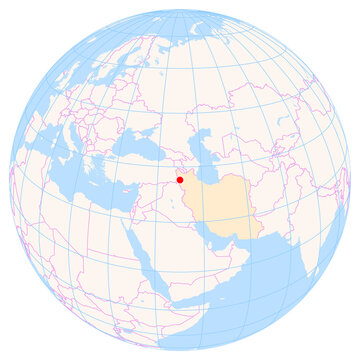 Location Map of Urmia Airport (Uromiyeh, West Azarbaijan, Iran). IATA-code: OMH. No labels at all.