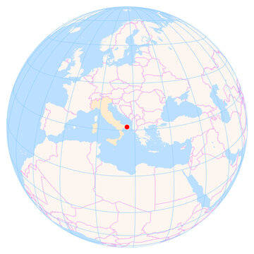 Location Map of Brindisi Airport (Brindisi, Brindisi, Italy). IATA-code: BDS. No labels at all.