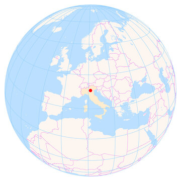 Location Map of Verona Villafranca Airport (Villafranca, Verona, Italy). IATA-code: VRN. No labels at all.