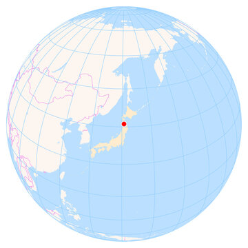 Location Map of Aomori Airport (Aomori, Aomori, Japan). IATA-code: AOJ. No labels at all.