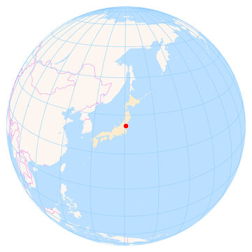Location Map of Fukushima Airport (Fukushima, Fukushima, Japan). IATA-code: FKS. No labels at all.