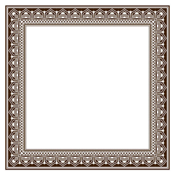 Luxury gold frame rectangle golden border