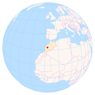 Location Map of Marrakesh Menara Airport (Marrakech, Marrakech - Tensift - Al Haouz, Morocco). IATA-code: RAK. No labels at all.