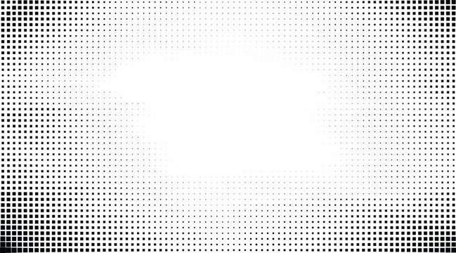 Versatile dot matrix halftone gradient with a clear transparent background, perfectly suited as a digital graphic design element in PNG format for dynamic overlays and modern creative projects