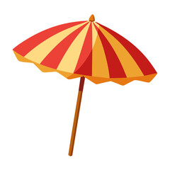Sun umbrella isolated on white background vector illustration