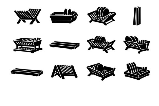 Image vector drainer simple efficient rack solution folded icon generation form structure