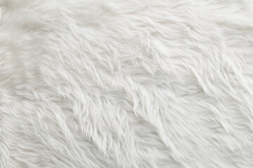 Fototapeta premium Soft white texture with long fibers covering a surface during daytime in a bright room