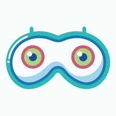 Cooling eye mask isolated on white background vector illustration